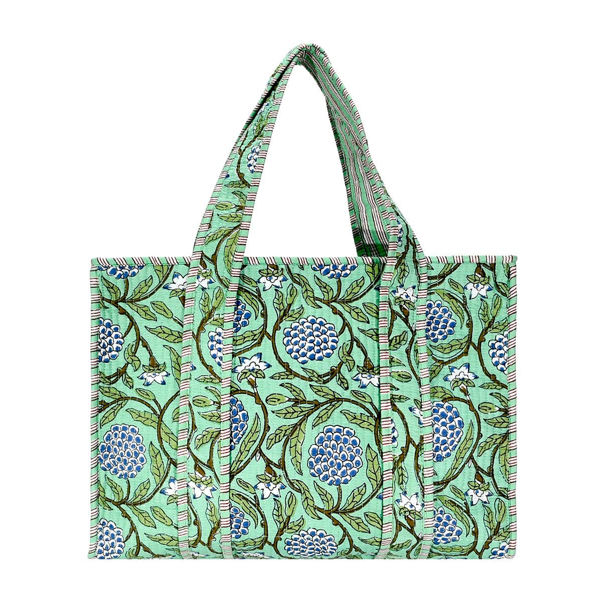Cotton Block Print Tote Bag Large