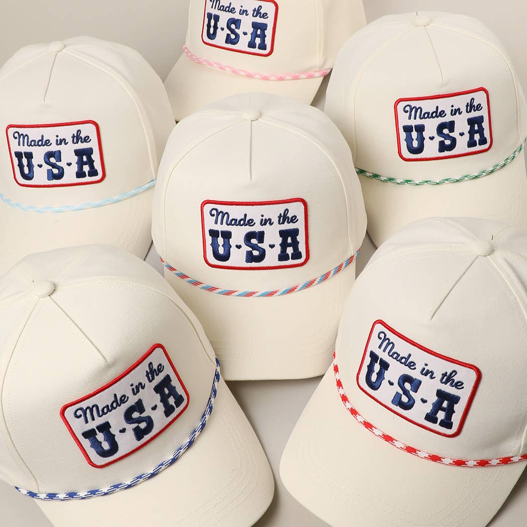 Made in the USA Embroidery Patch Trucker Hat: MULTI / ONE SIZE