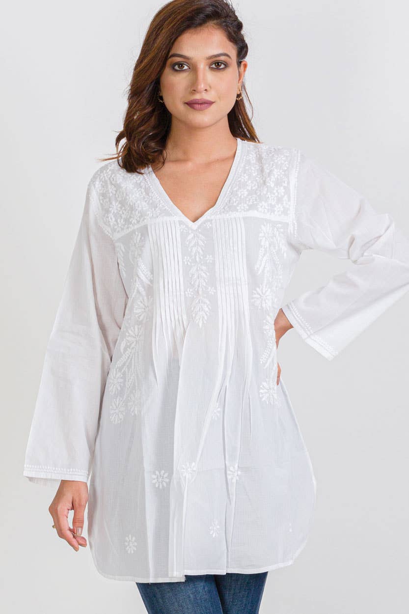 Divya White Tunic: XL