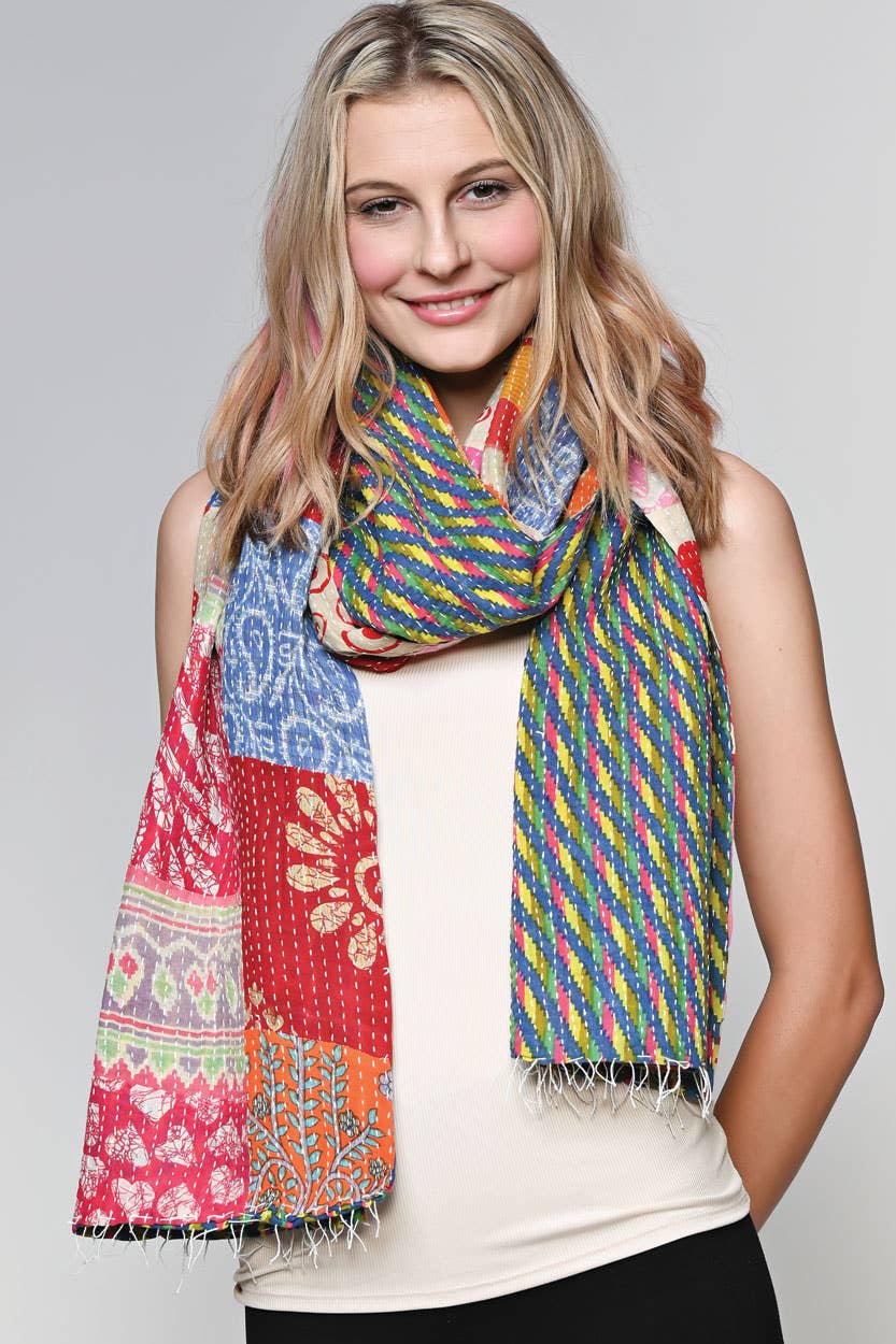 Patchwork Kantha Scarves