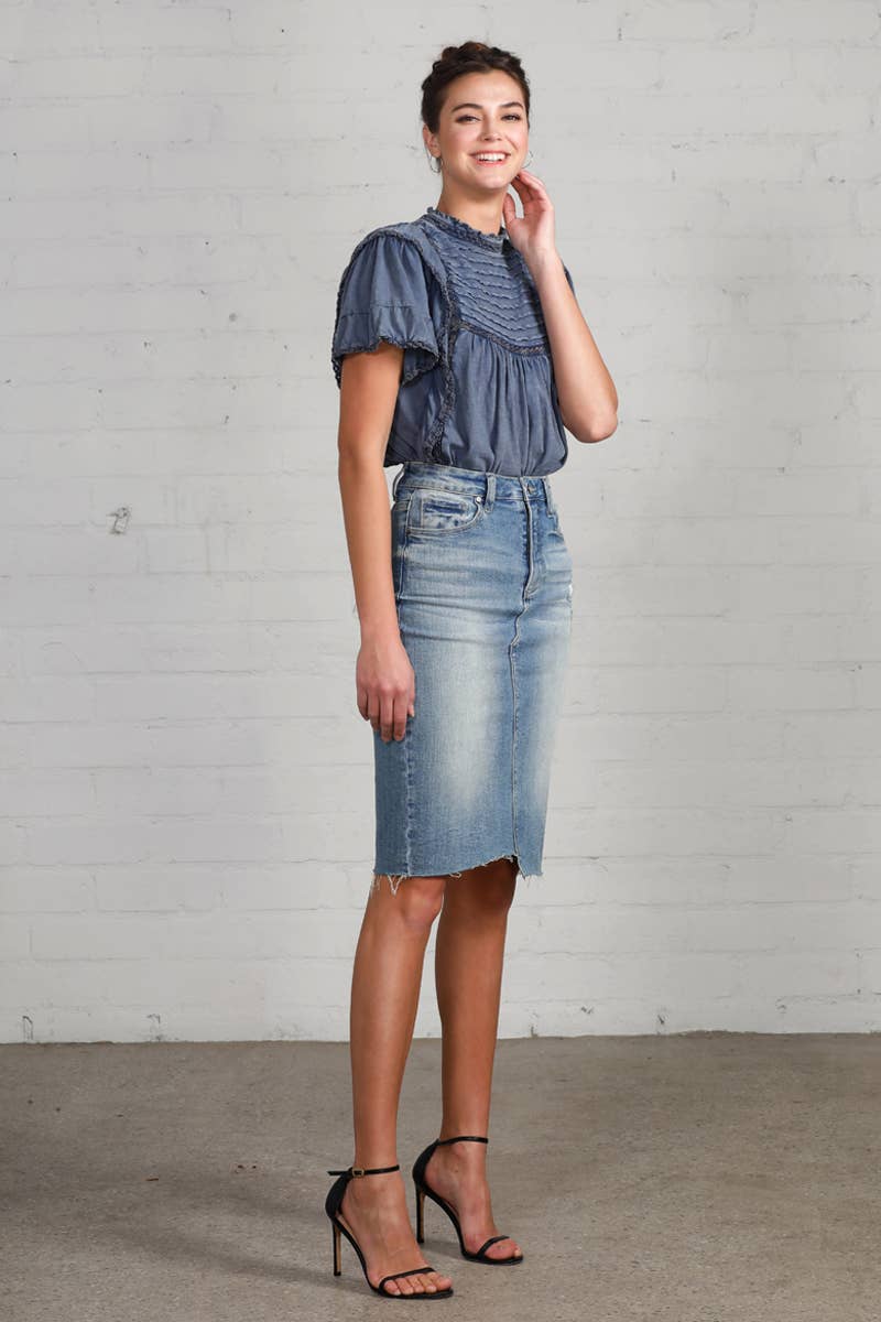 City Edge Denim Skirt