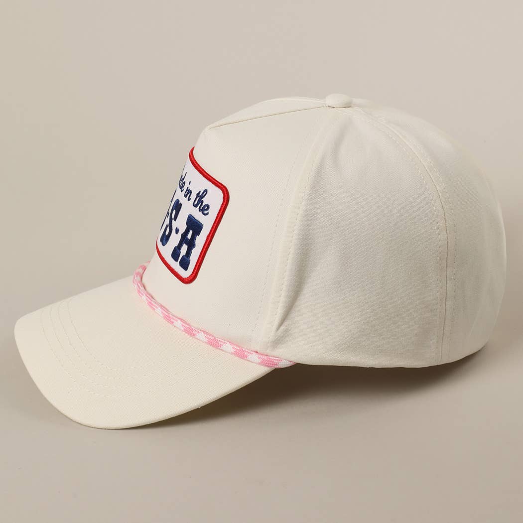 Made in the USA Embroidery Patch Trucker Hat: MULTI / ONE SIZE