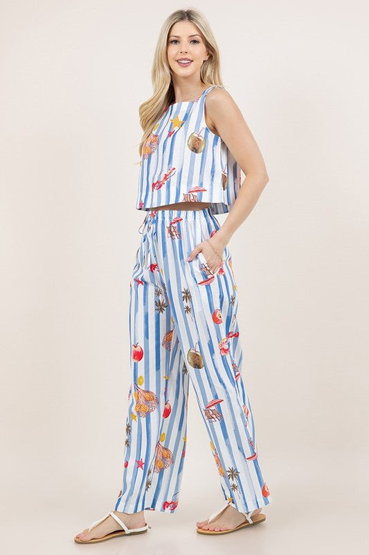 Seaside Stripes Two-Piece Set