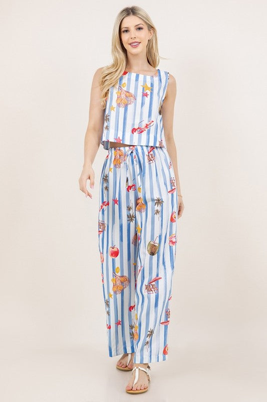 Seaside Stripes Two-Piece Set