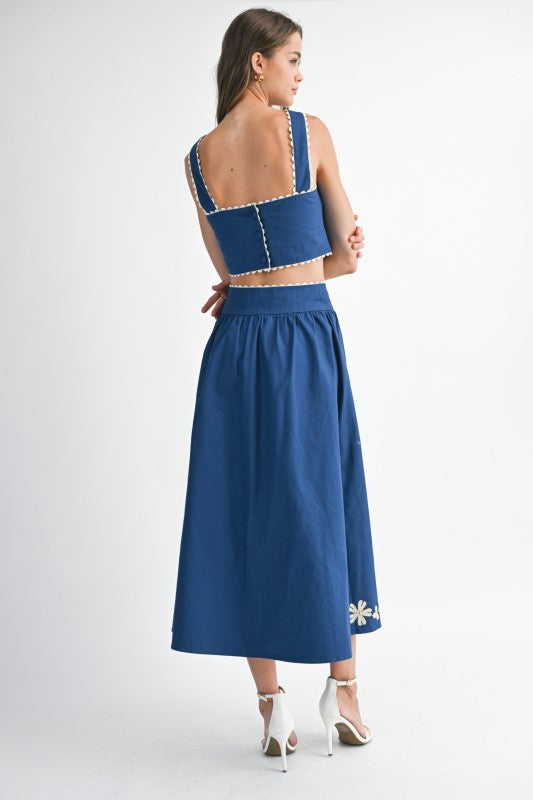 Daisy Dreams Embroidered Two-Piece Set