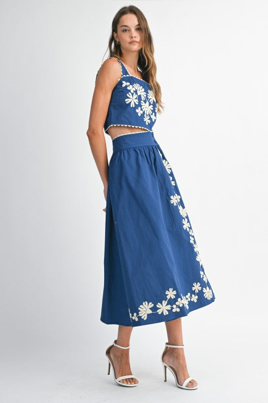 Daisy Dreams Embroidered Two-Piece Set