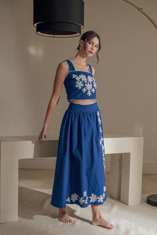 Daisy Dreams Embroidered Two-Piece Set