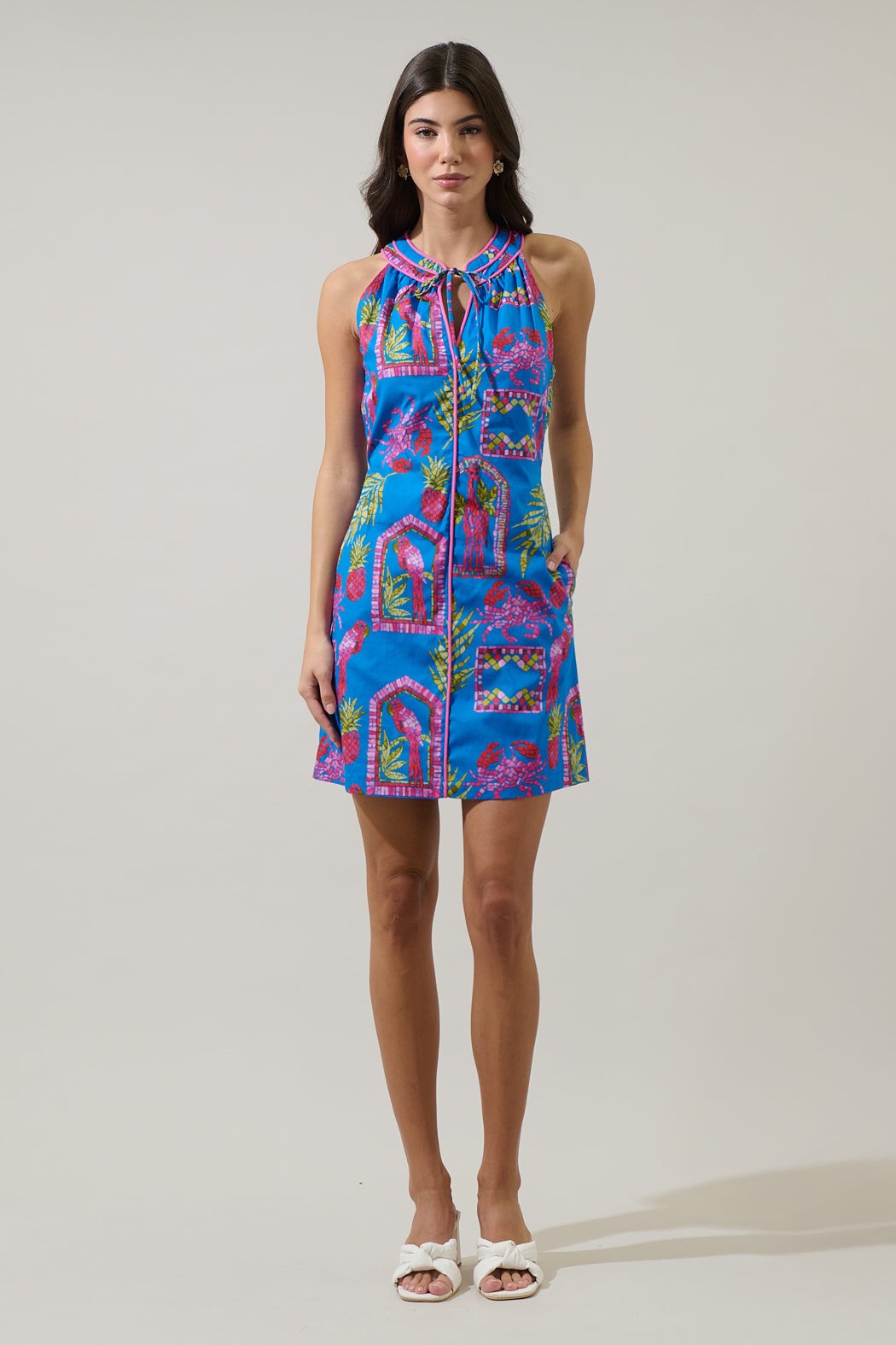 Bally Tropical Sleeveless Mini Dress