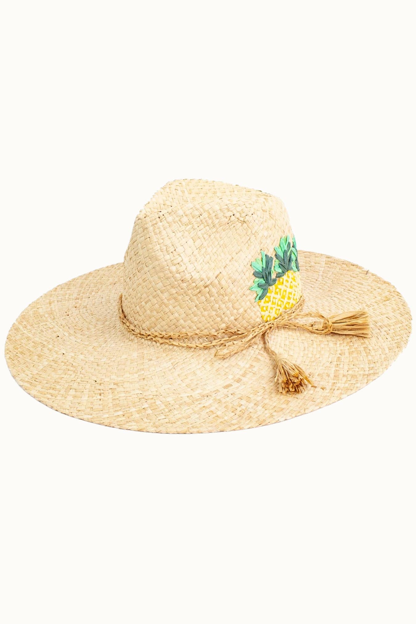 Pineapple Embroidered Resort Hat, 6" Brim, Elasta-Fit OSFM