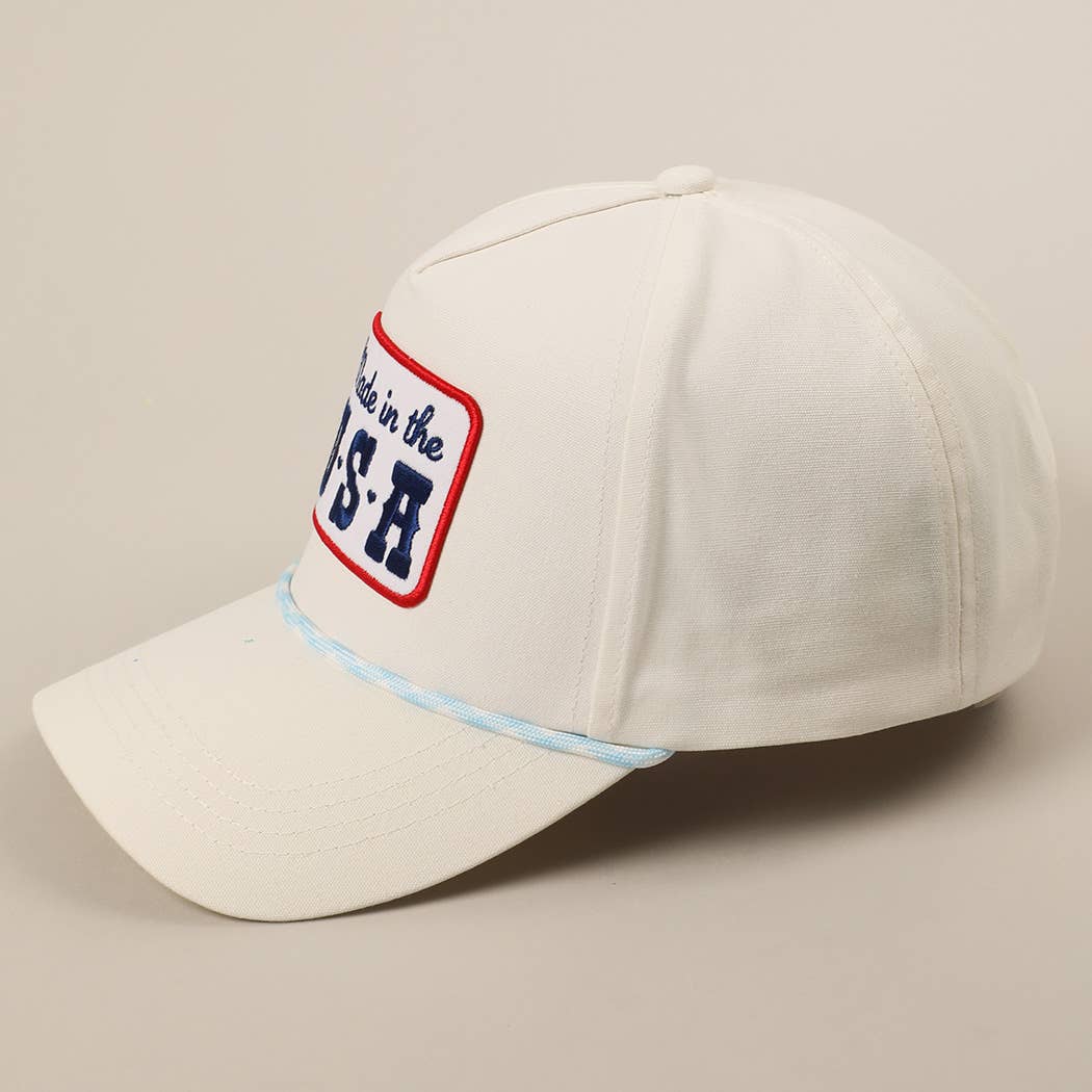 Made in the USA Embroidery Patch Trucker Hat: MULTI / ONE SIZE