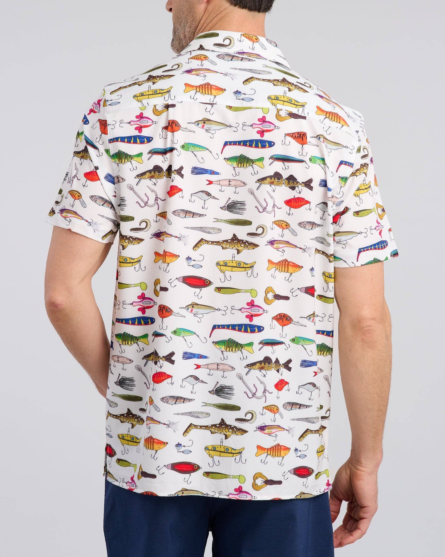 Bait & Switch Vacation Short-Sleeve Button Down: White
