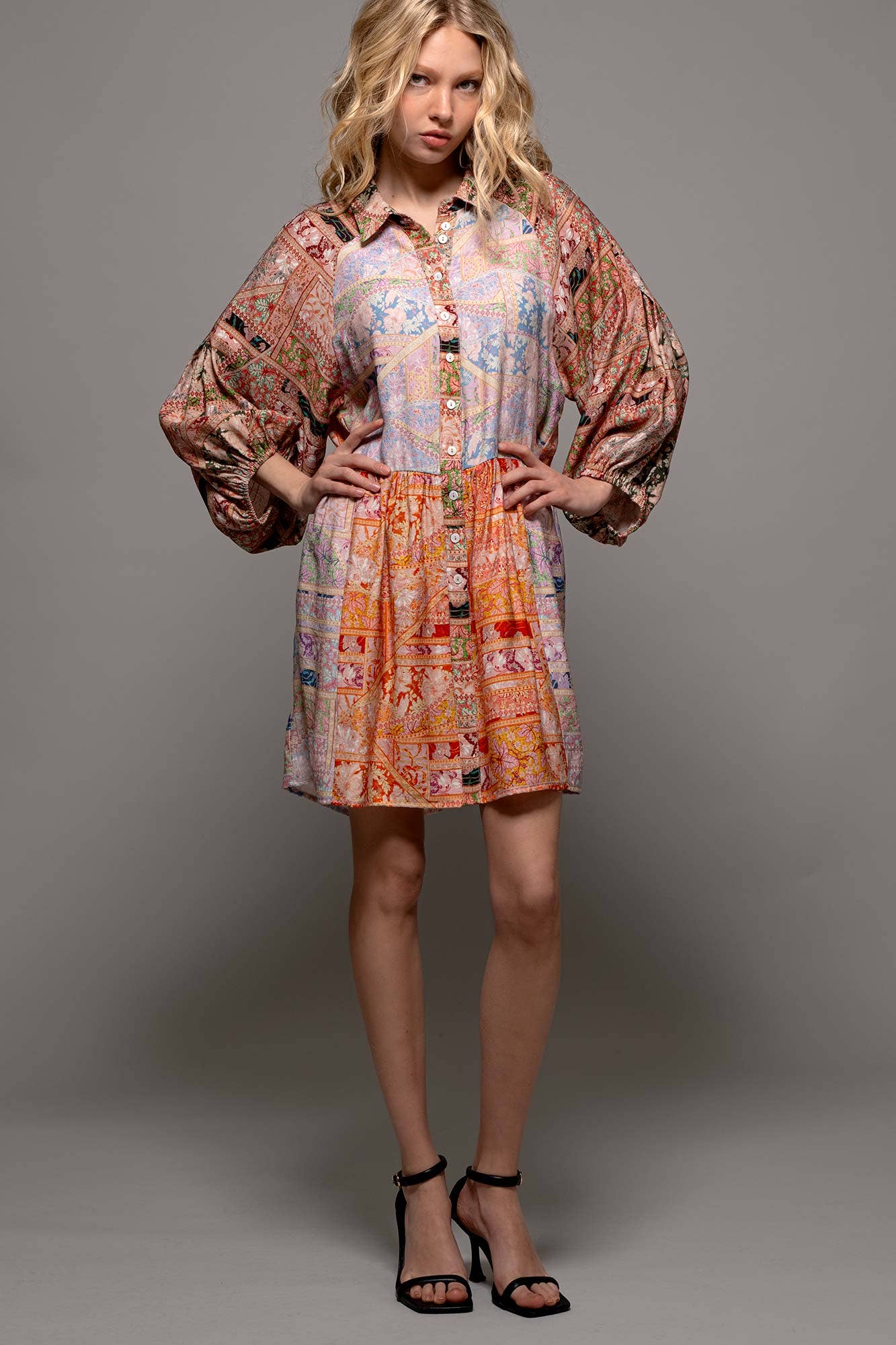 Sunset Mosaic Boho Dress