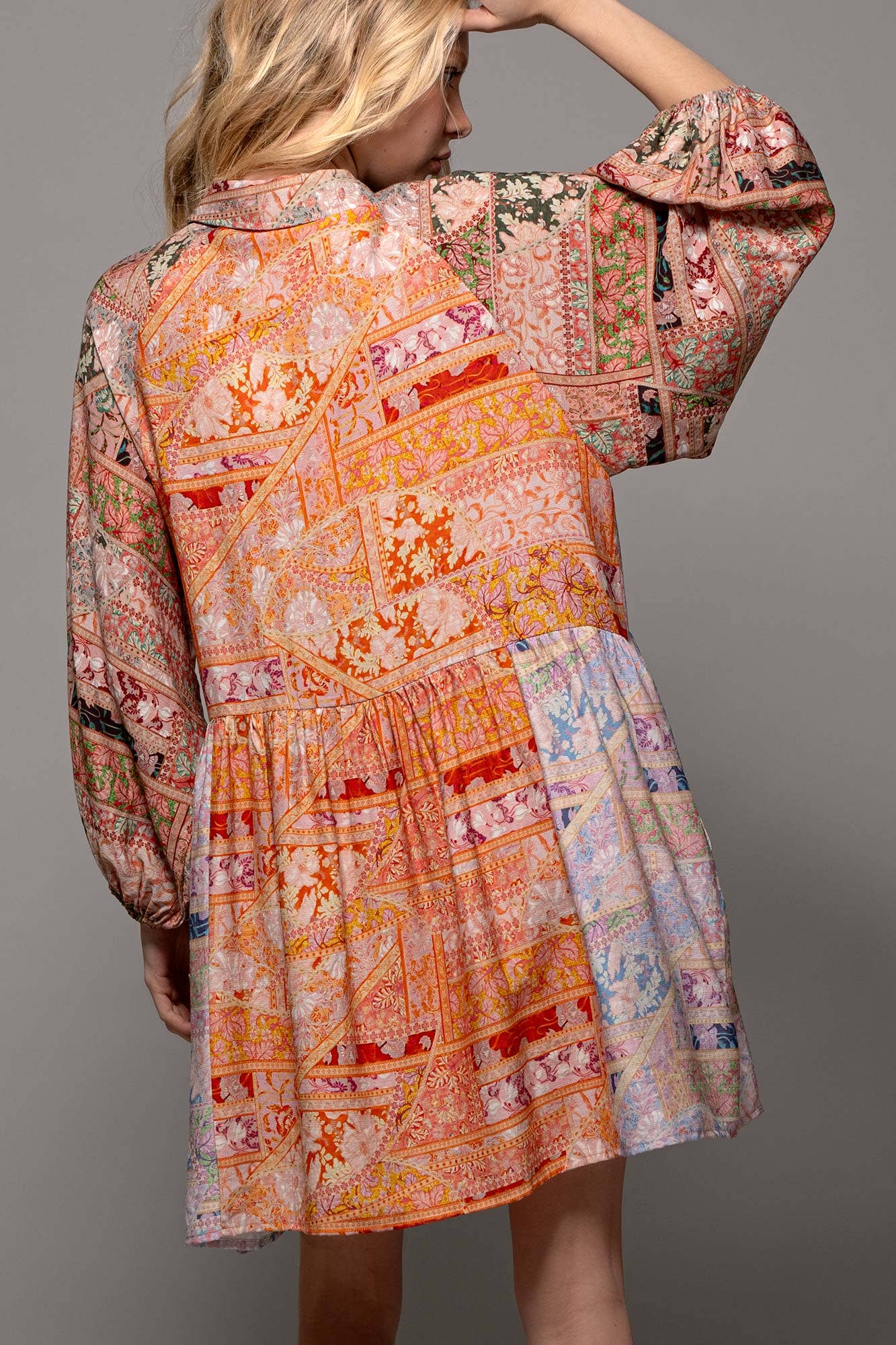 Sunset Mosaic Boho Dress