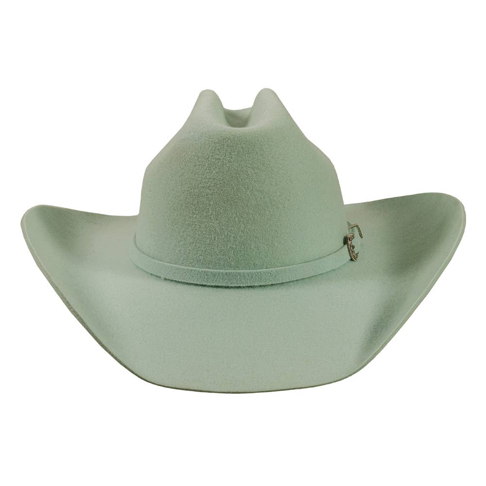 Pastel Green 100% Cattleman Wool Felt Western Cowboy Hat