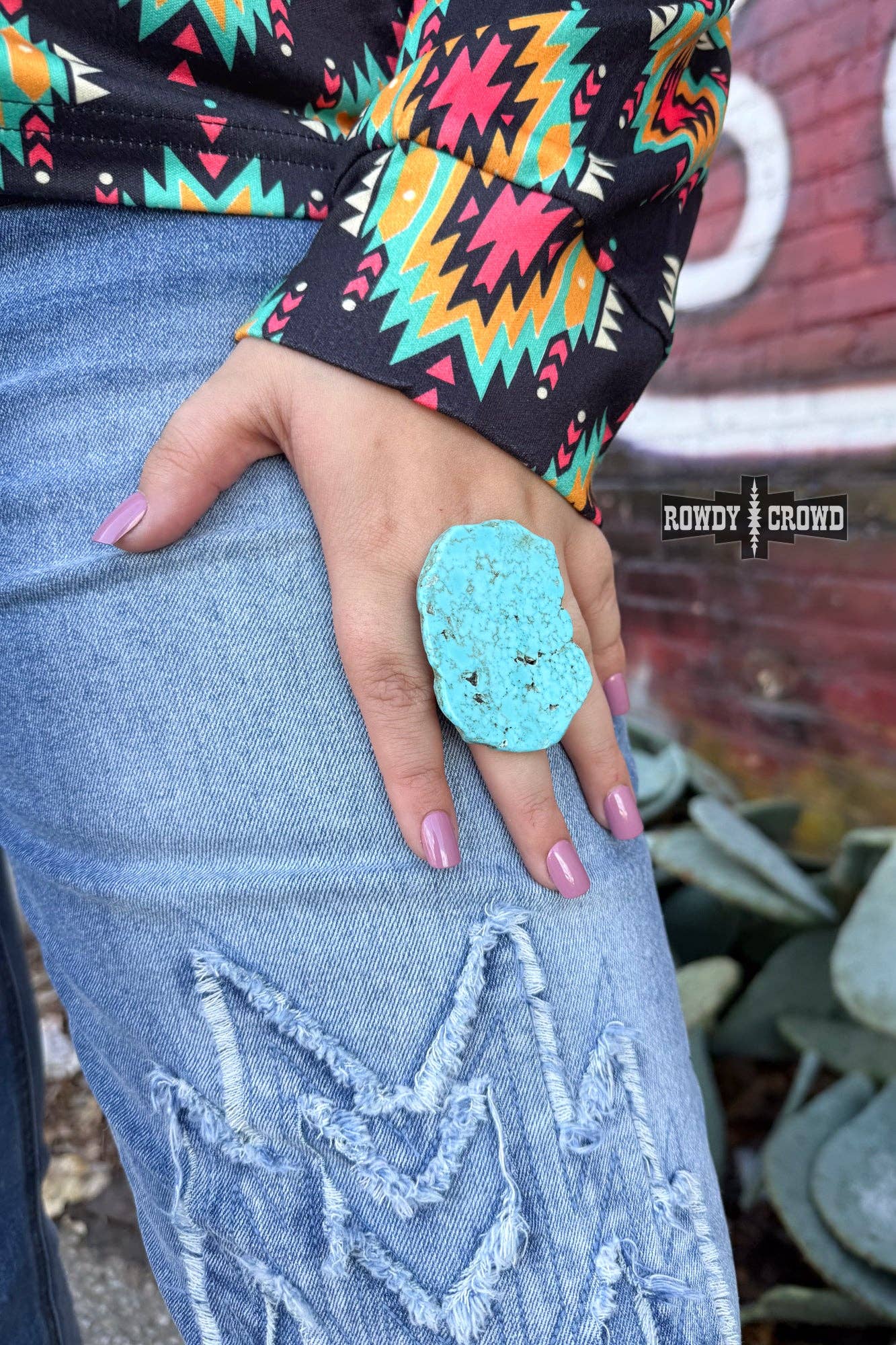 Turquoise Rock Scarf Slide