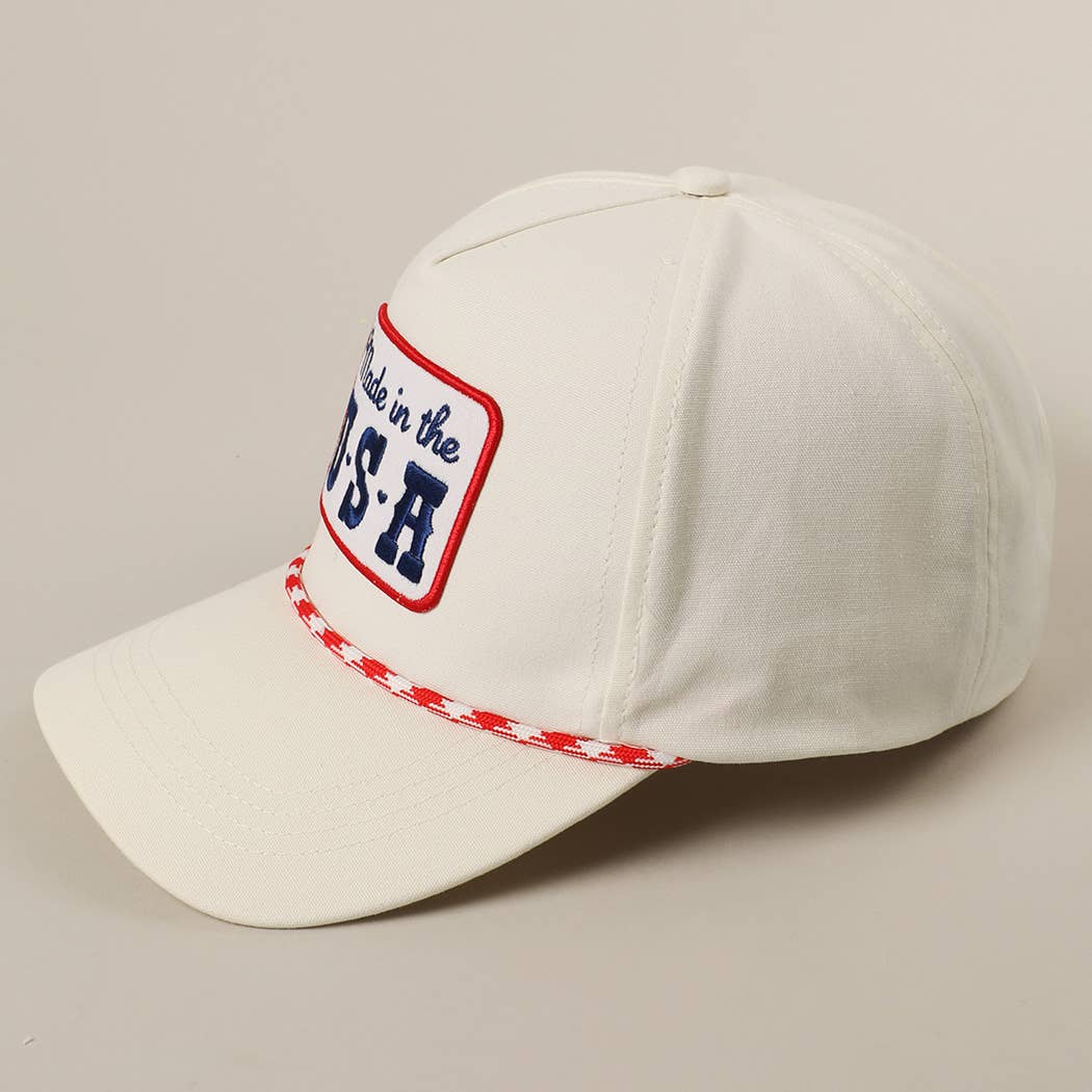 Made in the USA Embroidery Patch Trucker Hat: MULTI / ONE SIZE