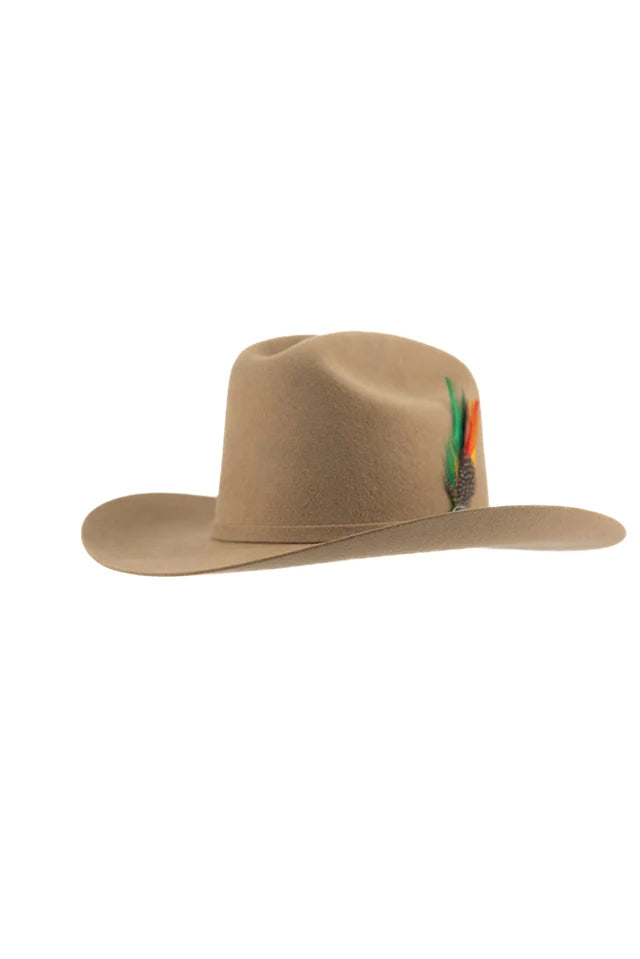 Khaki Fantasma Cattleman Wool Cowboy Hat