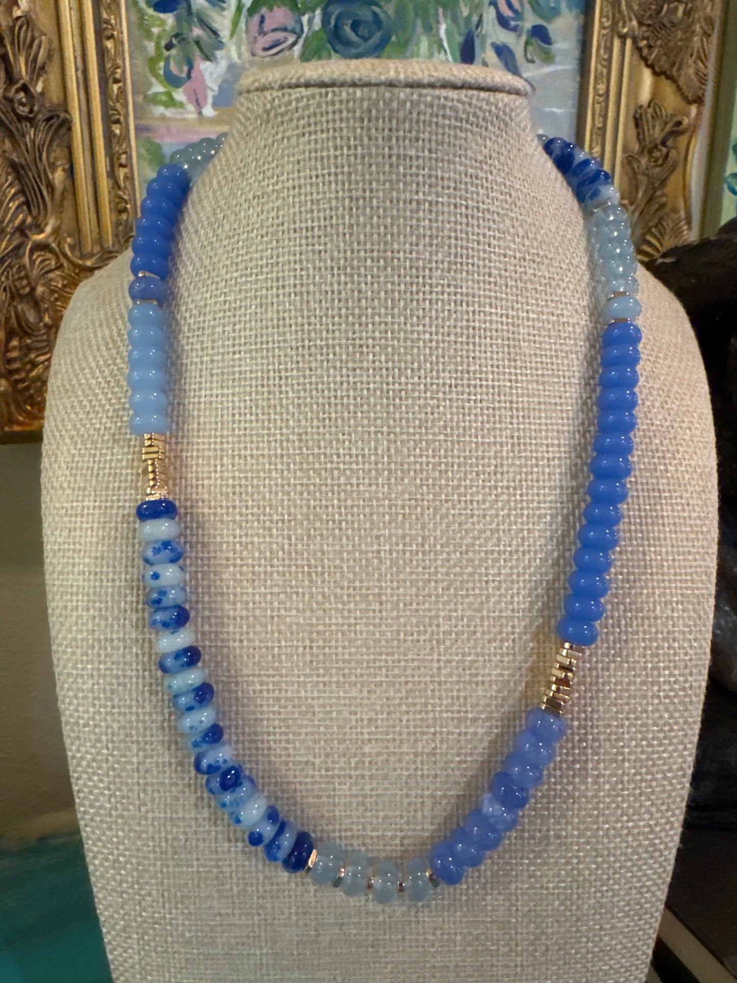 Glass bead necklace