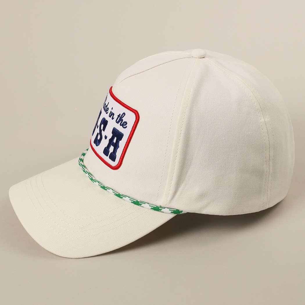 Made in the USA Embroidery Patch Trucker Hat: MULTI / ONE SIZE