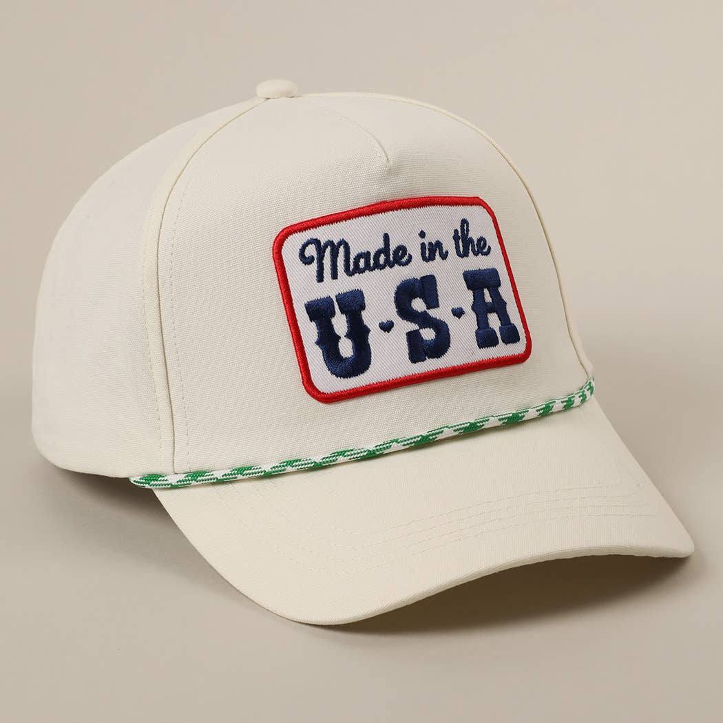 Made in the USA Embroidery Patch Trucker Hat: MULTI / ONE SIZE