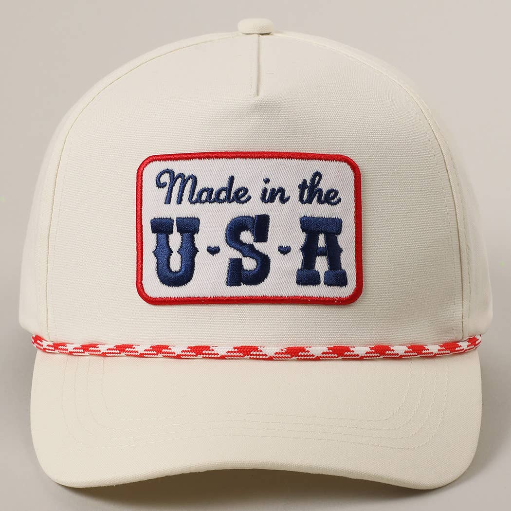 Made in the USA Embroidery Patch Trucker Hat: MULTI / ONE SIZE