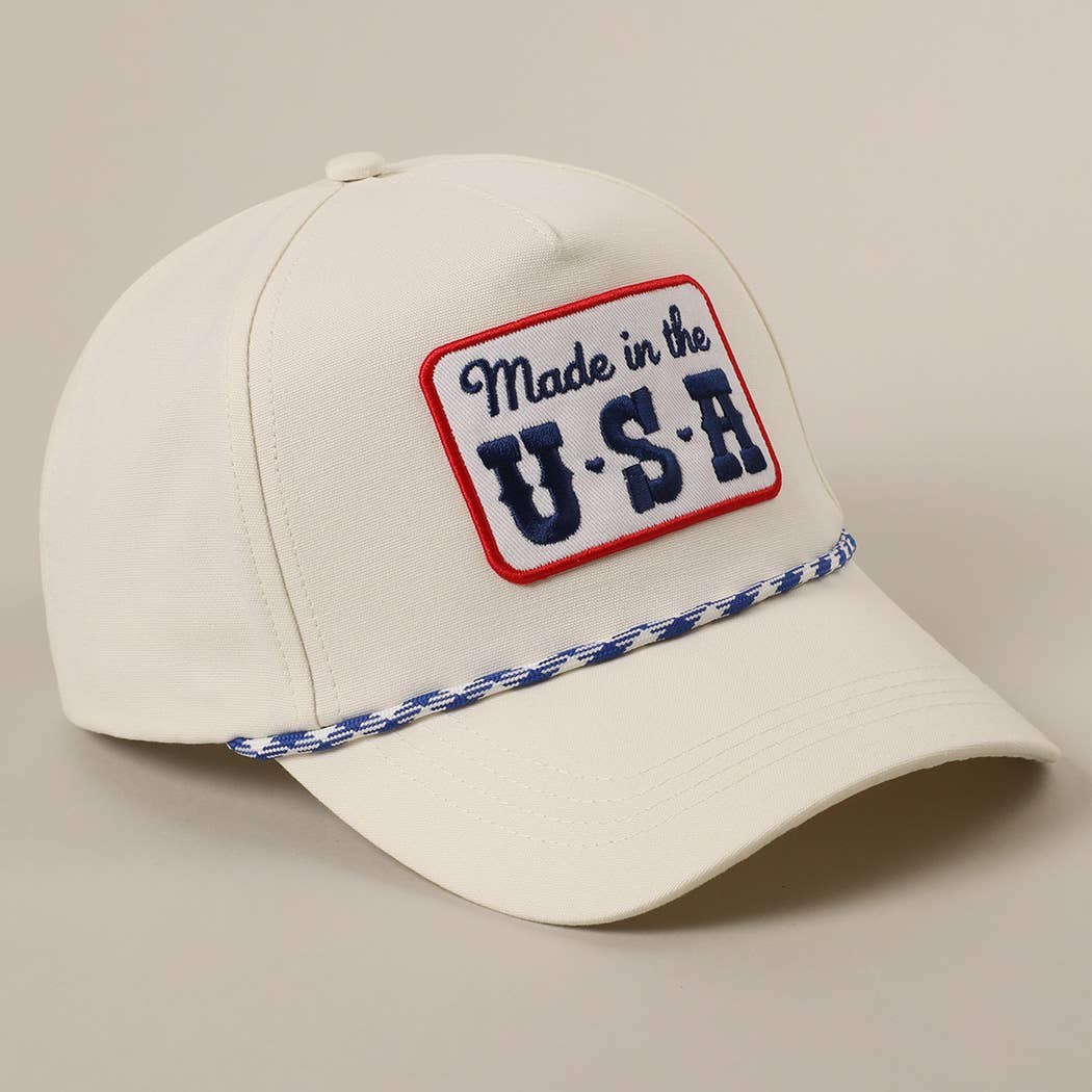 Made in the USA Embroidery Patch Trucker Hat: MULTI / ONE SIZE