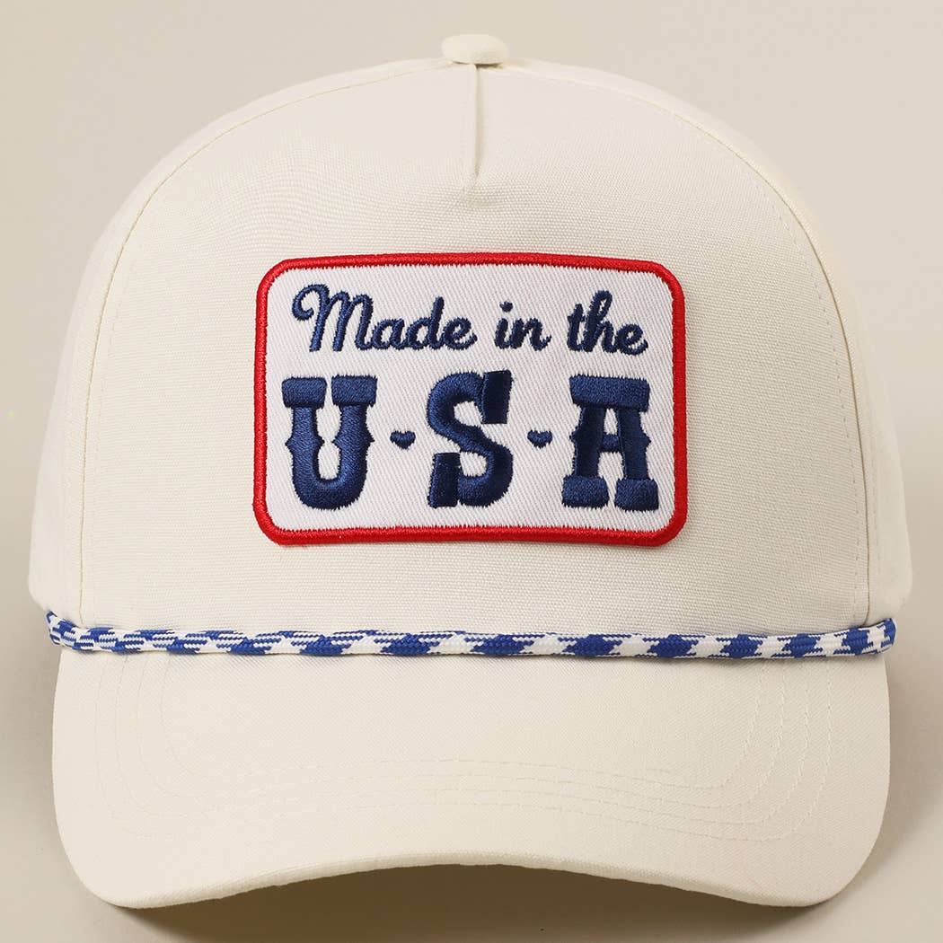 Made in the USA Embroidery Patch Trucker Hat: MULTI / ONE SIZE