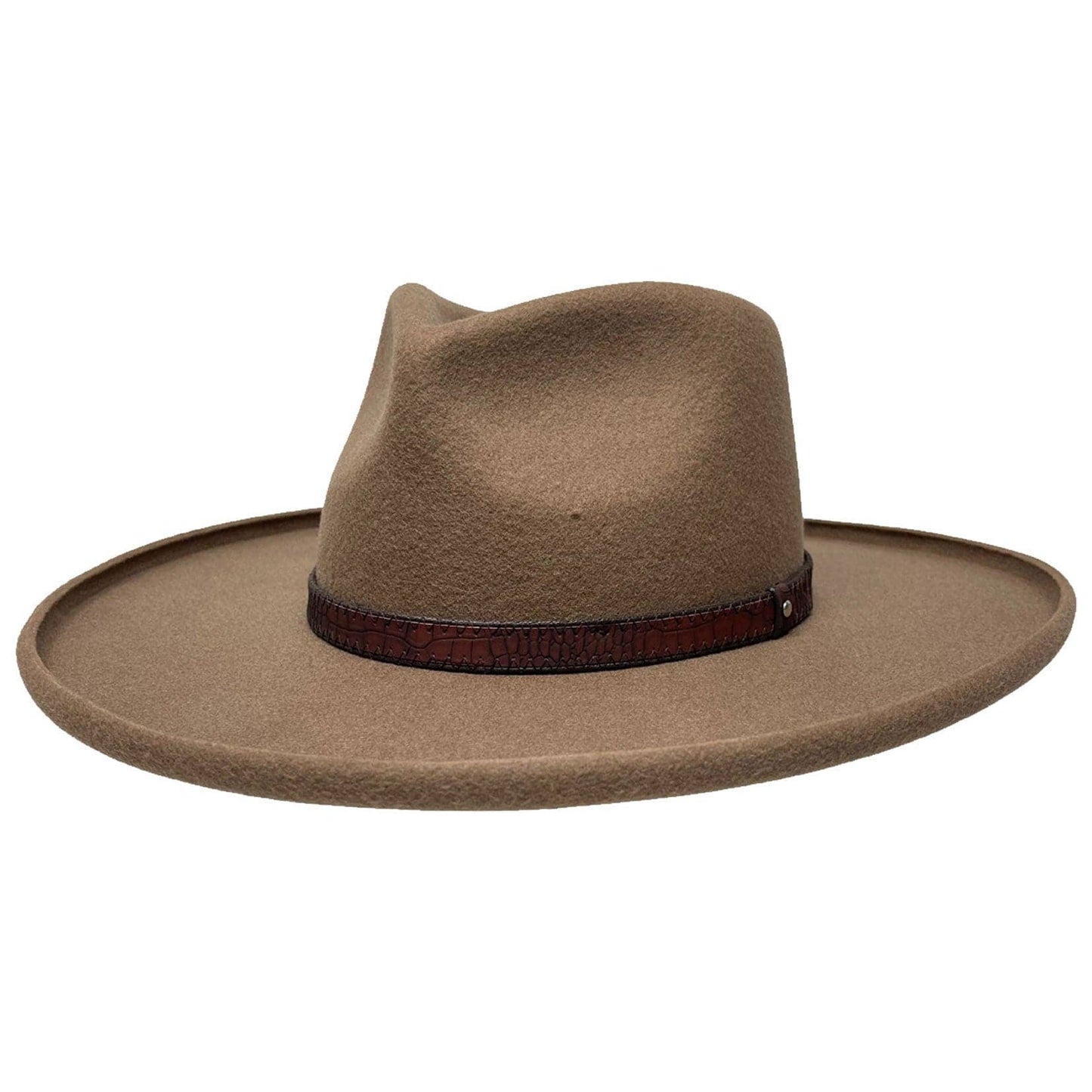 Pencil Rim Wool Felt Fedora Hat - Style Hudson: BLACK / LG