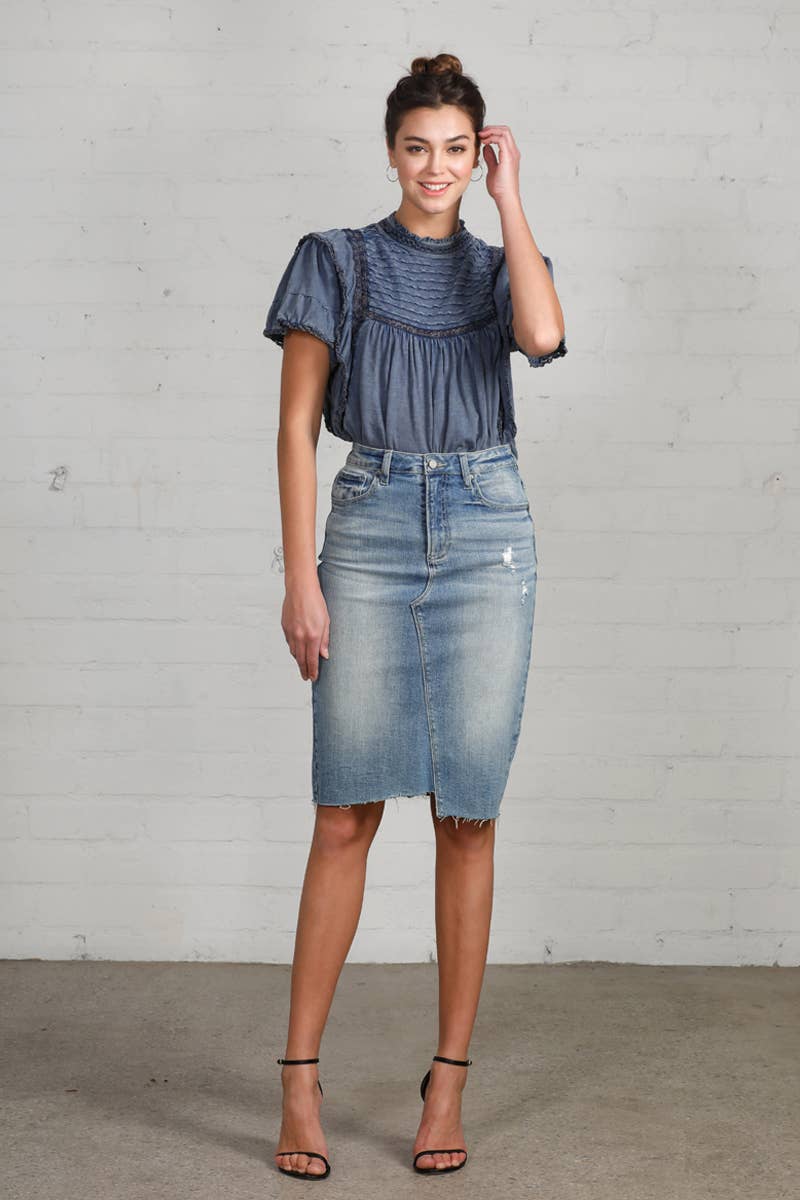 City Edge Denim Skirt