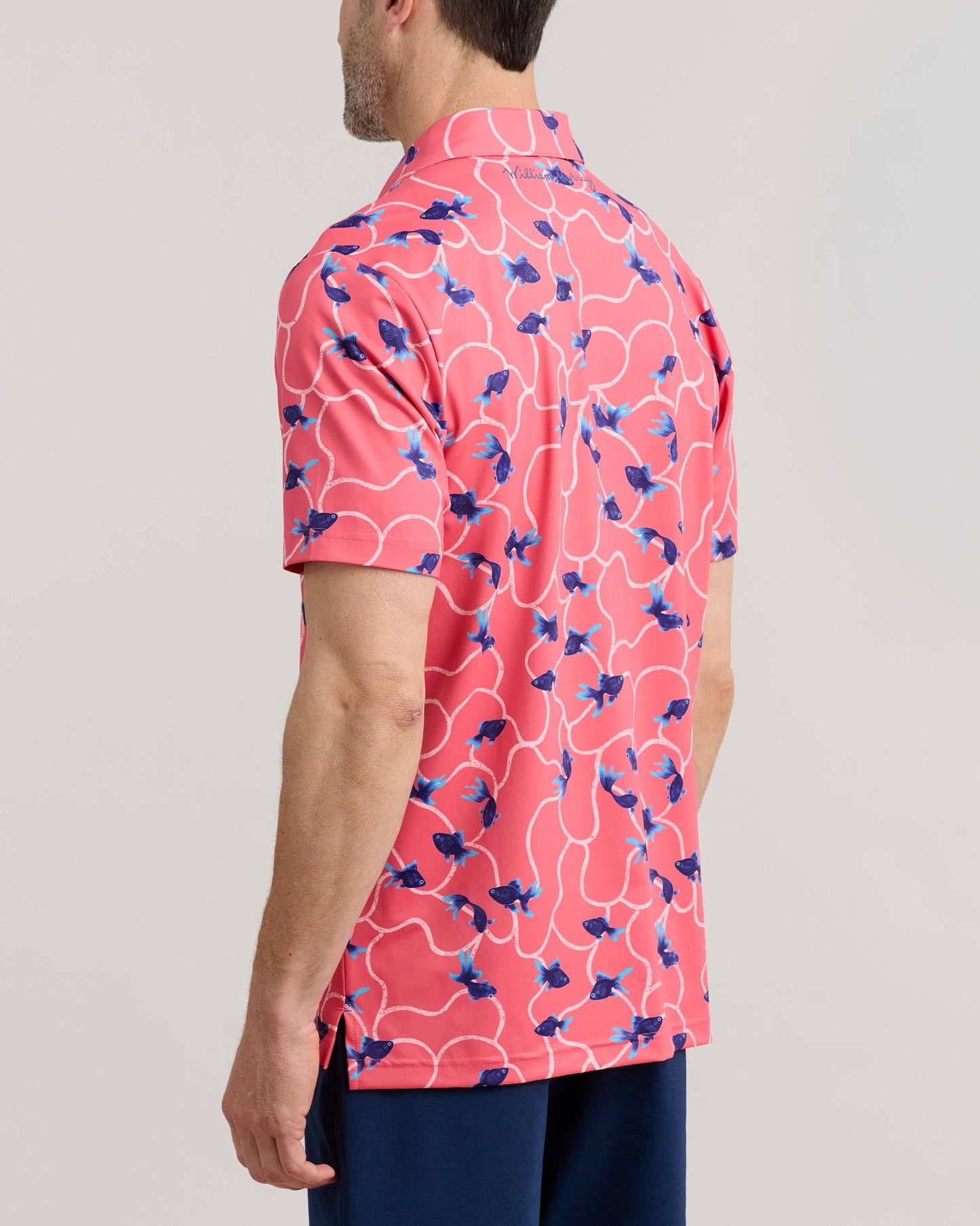 Fish Food Men's Polo: Antique Red / L