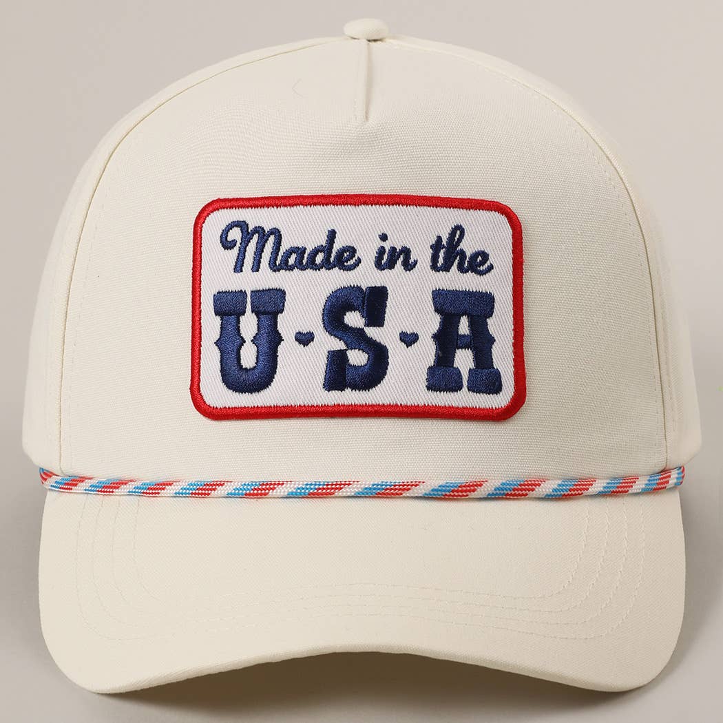 Made in the USA Embroidery Patch Trucker Hat: MULTI / ONE SIZE