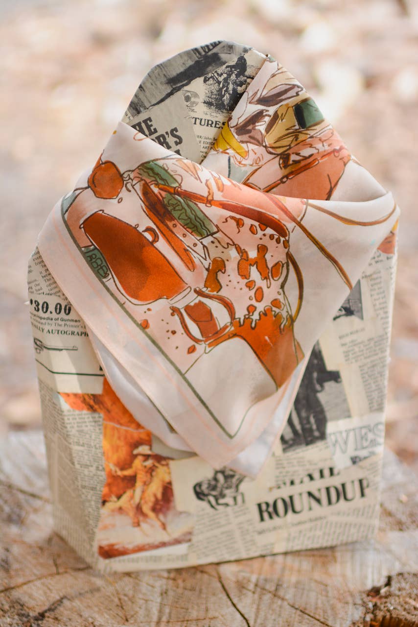 September Ride Cowgirl Silk Scarf Wild Rag