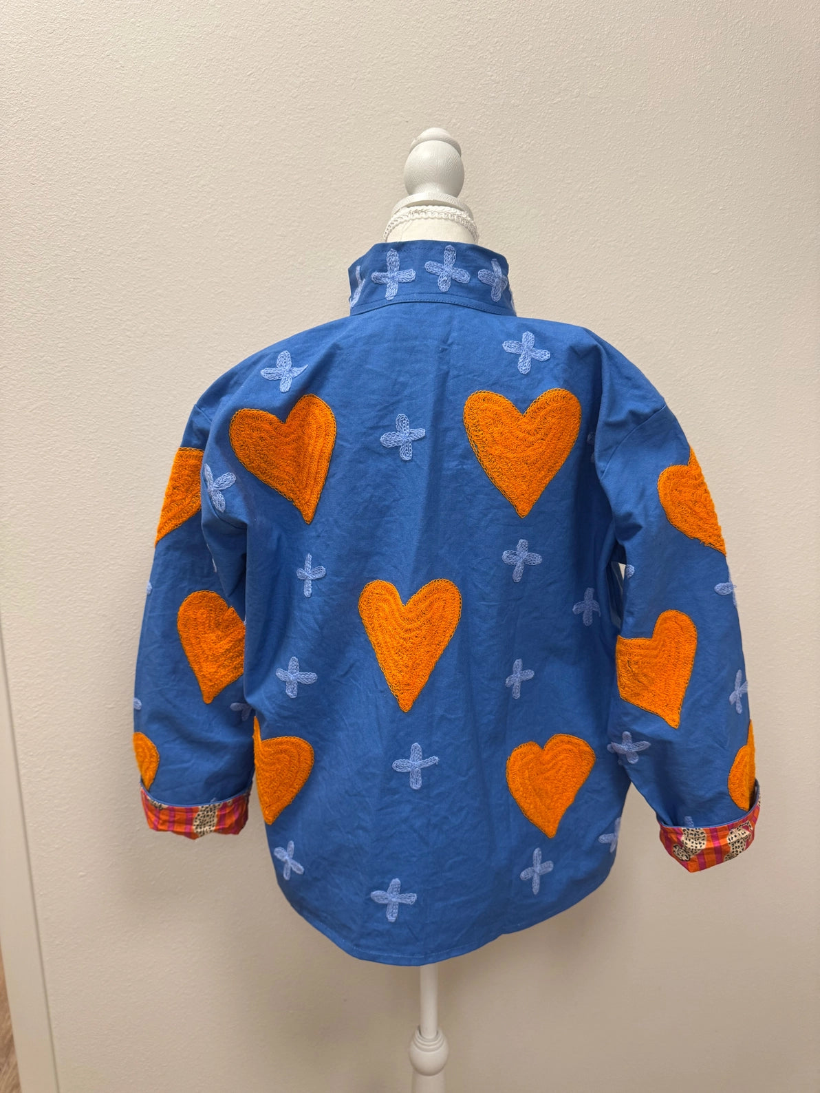 Thunder Up Heart Blue and Orange Jacket