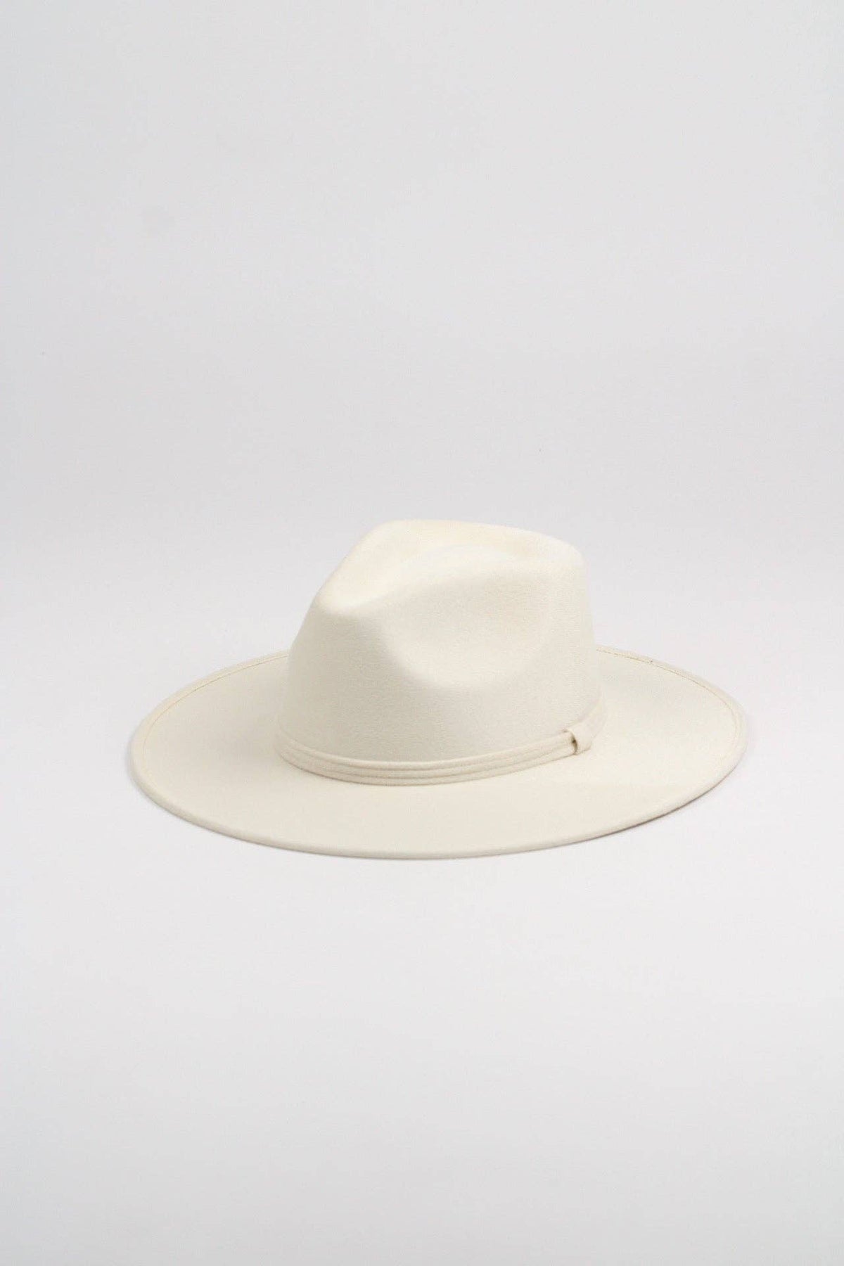 White Vegan Suede Rancher Hat