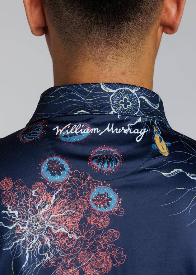 Electric Sea Men's Polo: Navy