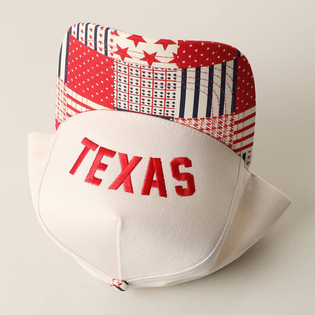 TEXAS Embroidered Patchwork Brim Trucker Hat: MULTI / ONE SIZE