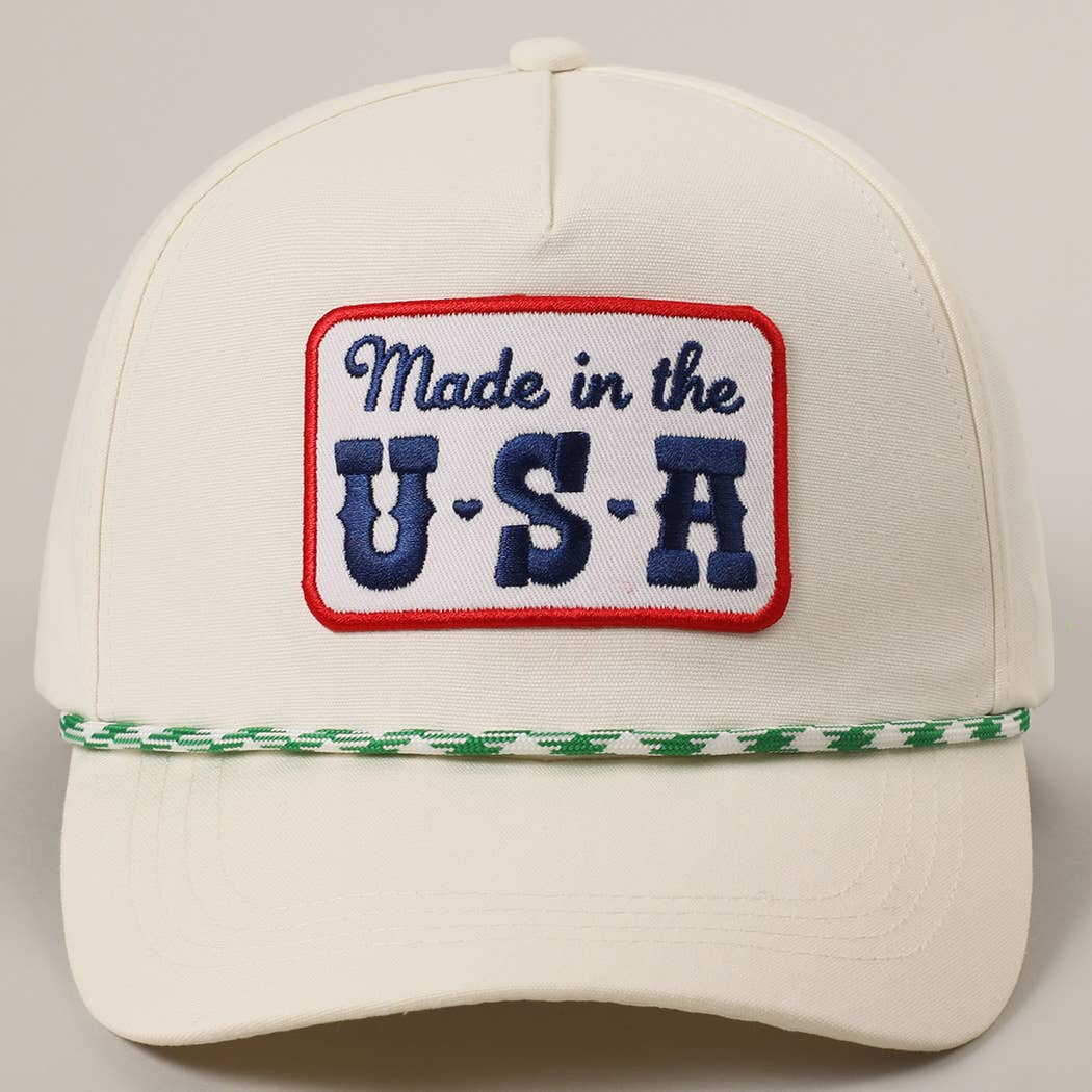 Made in the USA Embroidery Patch Trucker Hat: MULTI / ONE SIZE