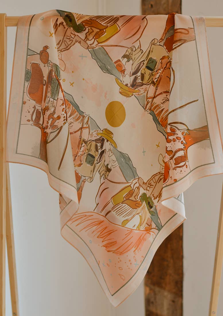 September Ride Cowgirl Silk Scarf Wild Rag