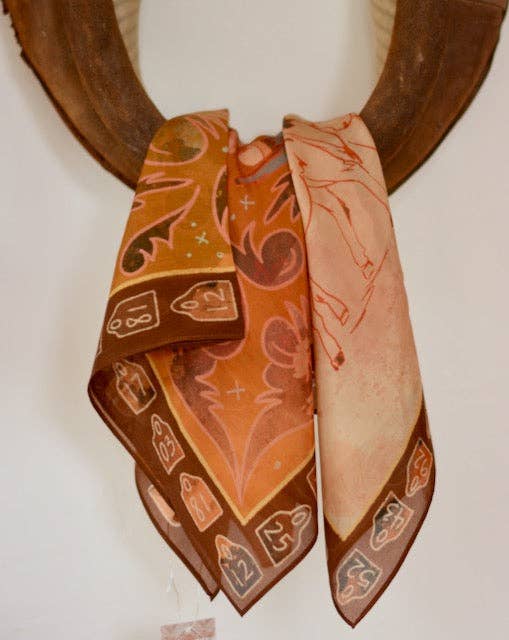 Round Up Silk Western Cowgirl Wild Rag Scarf