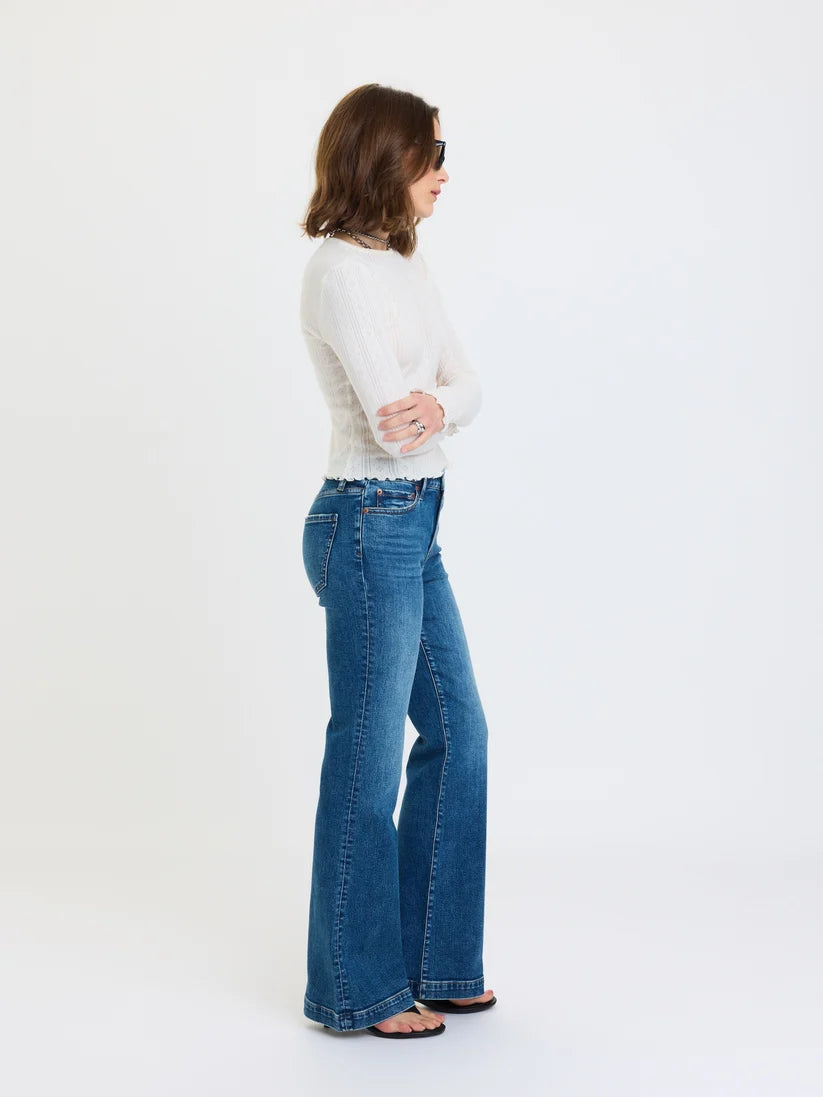 The Heartbreaker Mid Rise Flare in Dusk - Daze Denim