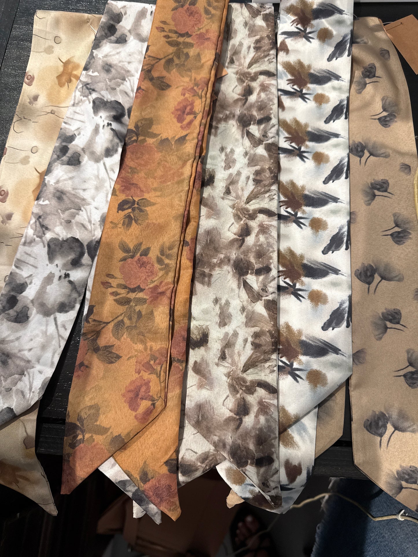 Muted Floral Silky Scarf