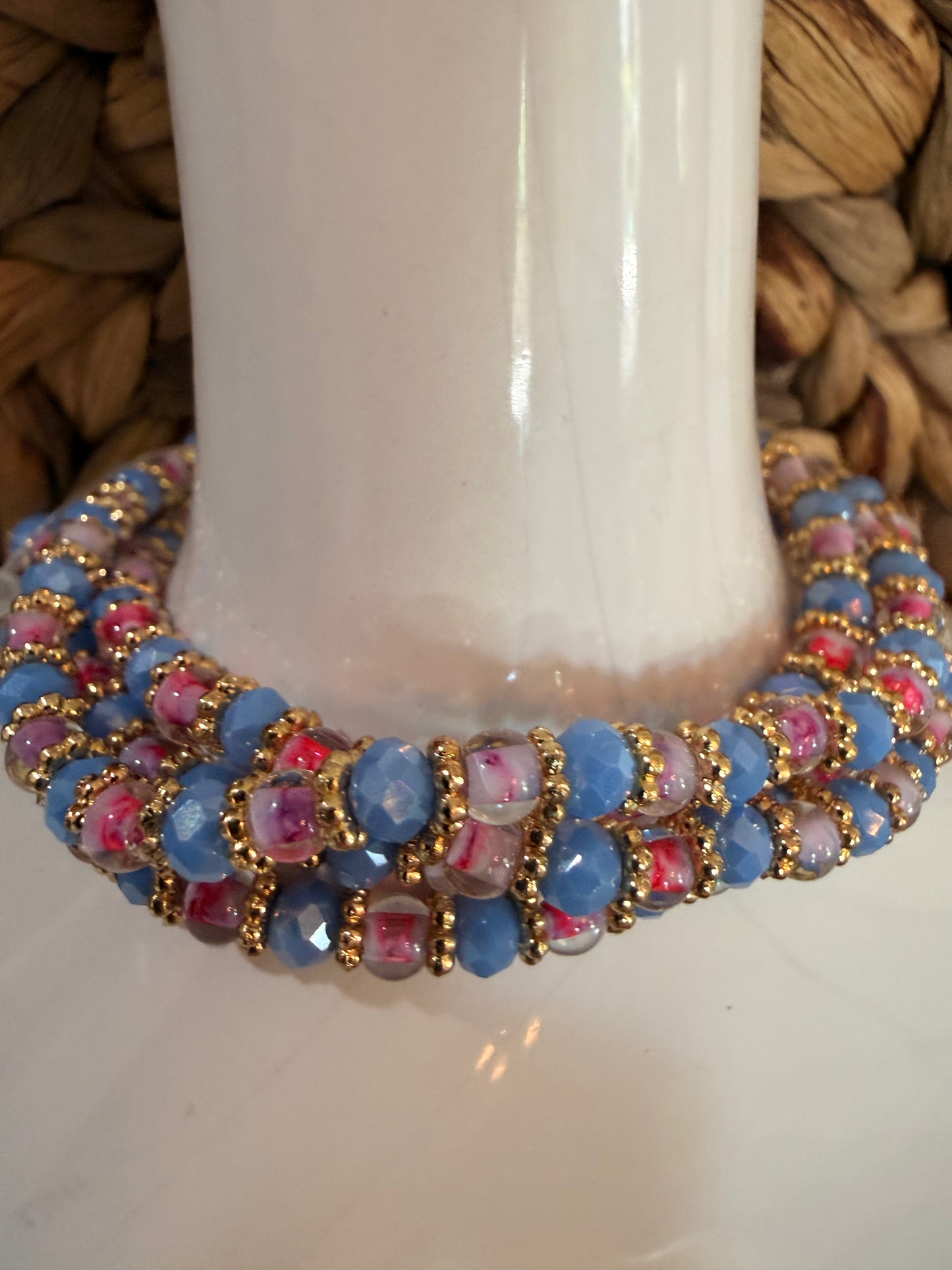 Pink and Lavender Stack Bracelet Set