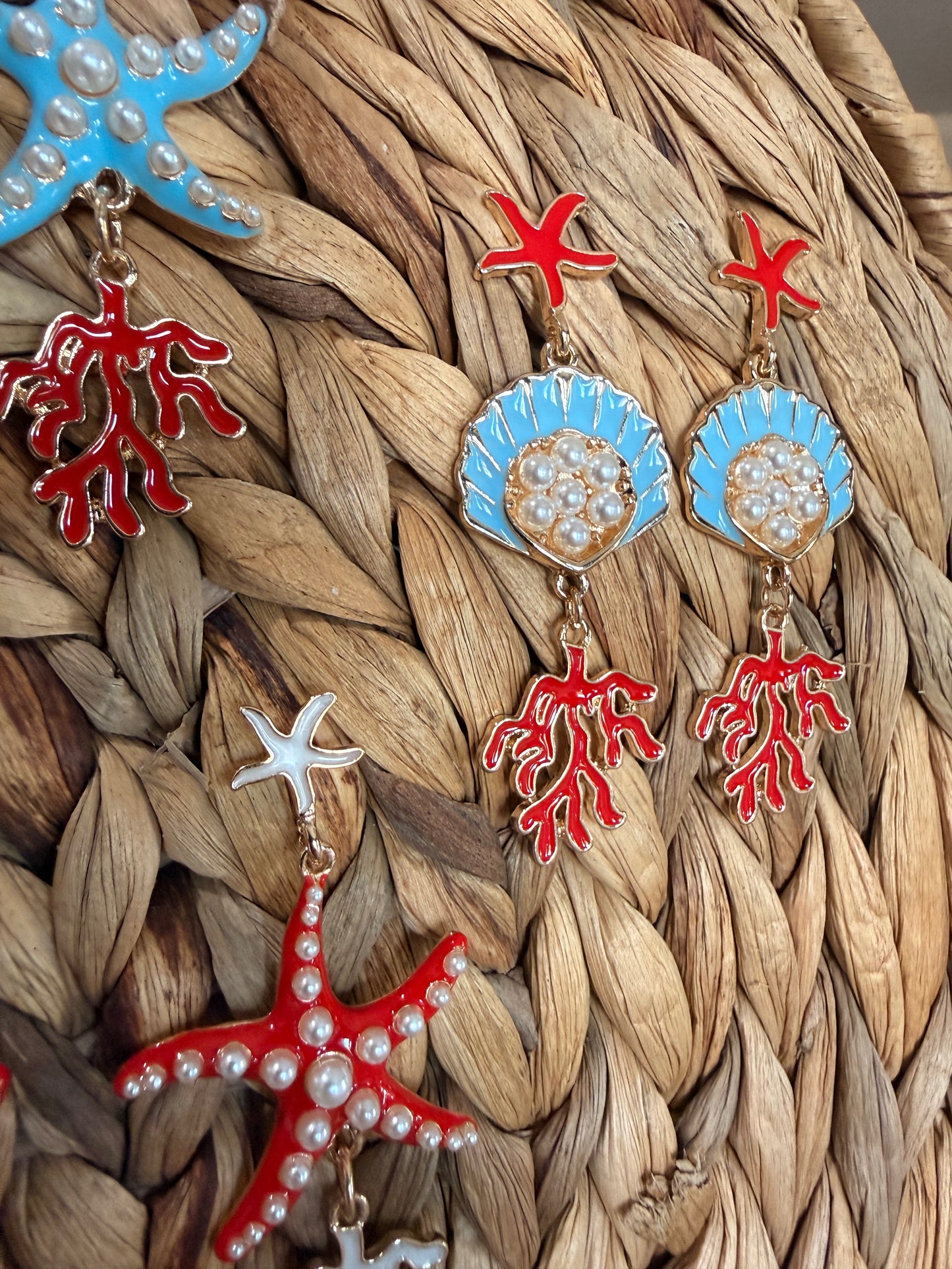 Sea Life for Me Enamel Earrings