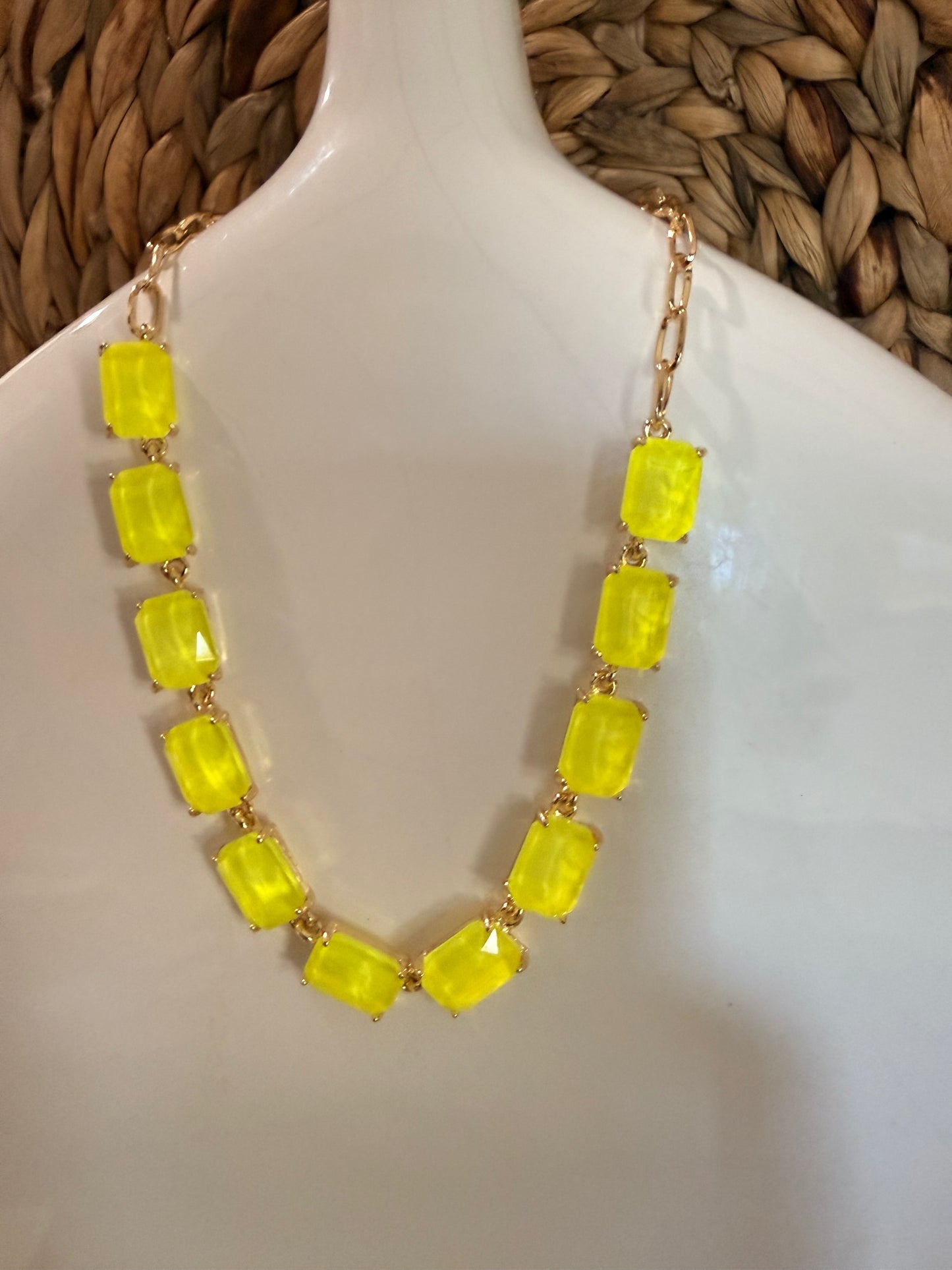 Neon Yellow Necklace