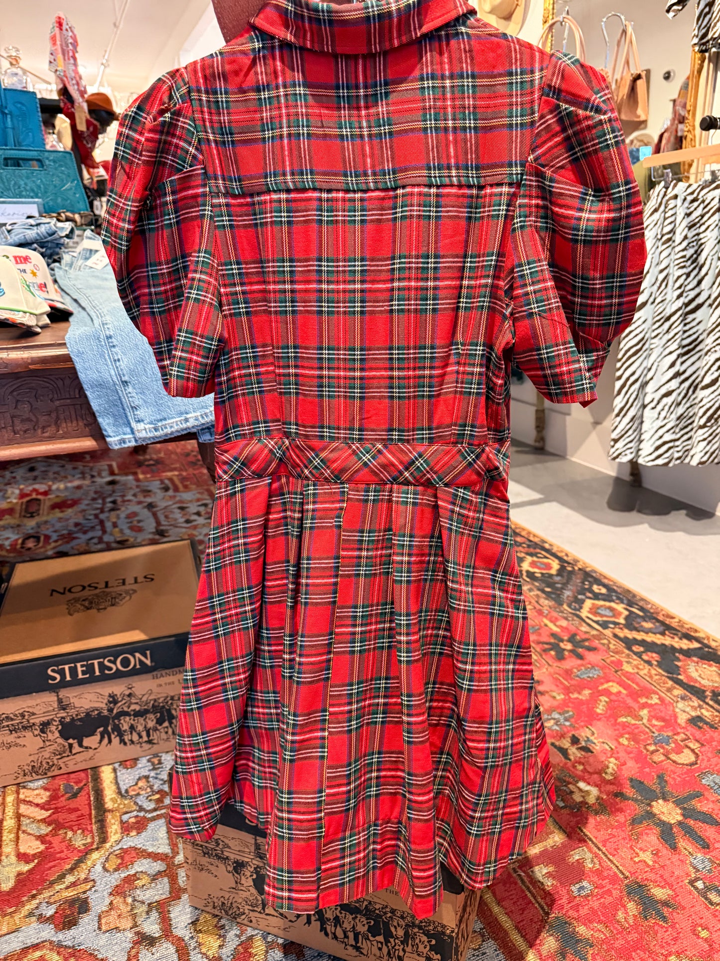 Red Tartan Mini Dress