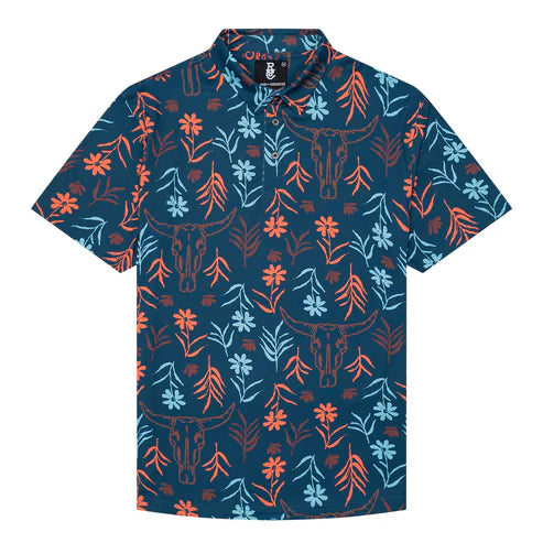 Skulls and Daisies Polo