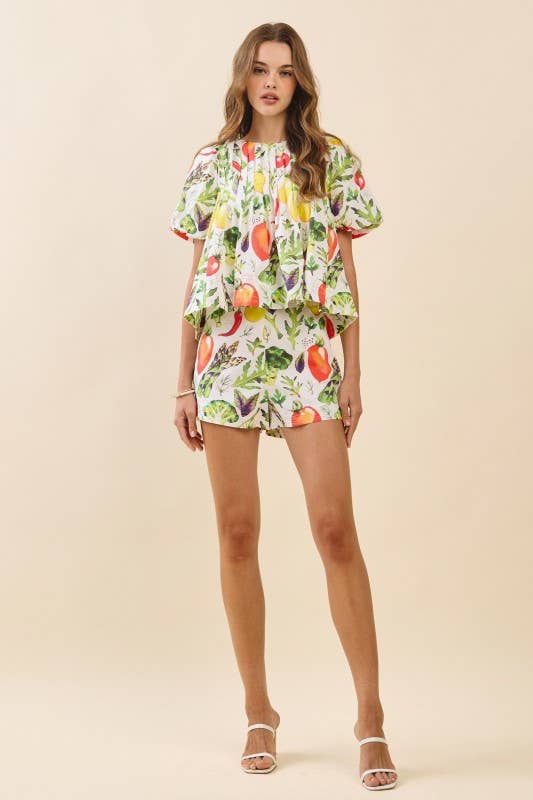 Produce High Rise Poplin A Line Shorts