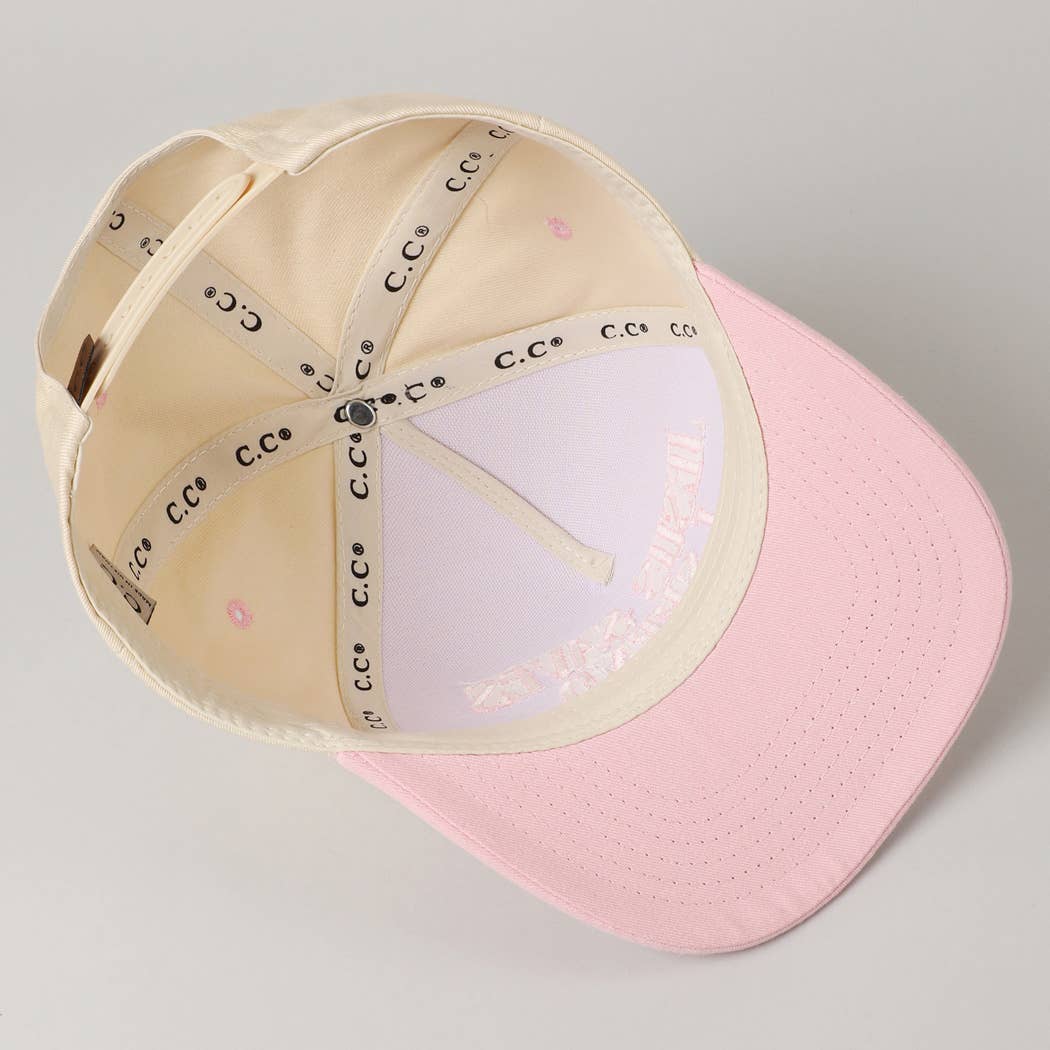 JESUS SAVES I SPEND Embroidery Trucker Hat: HOT PINK / ONE SIZE
