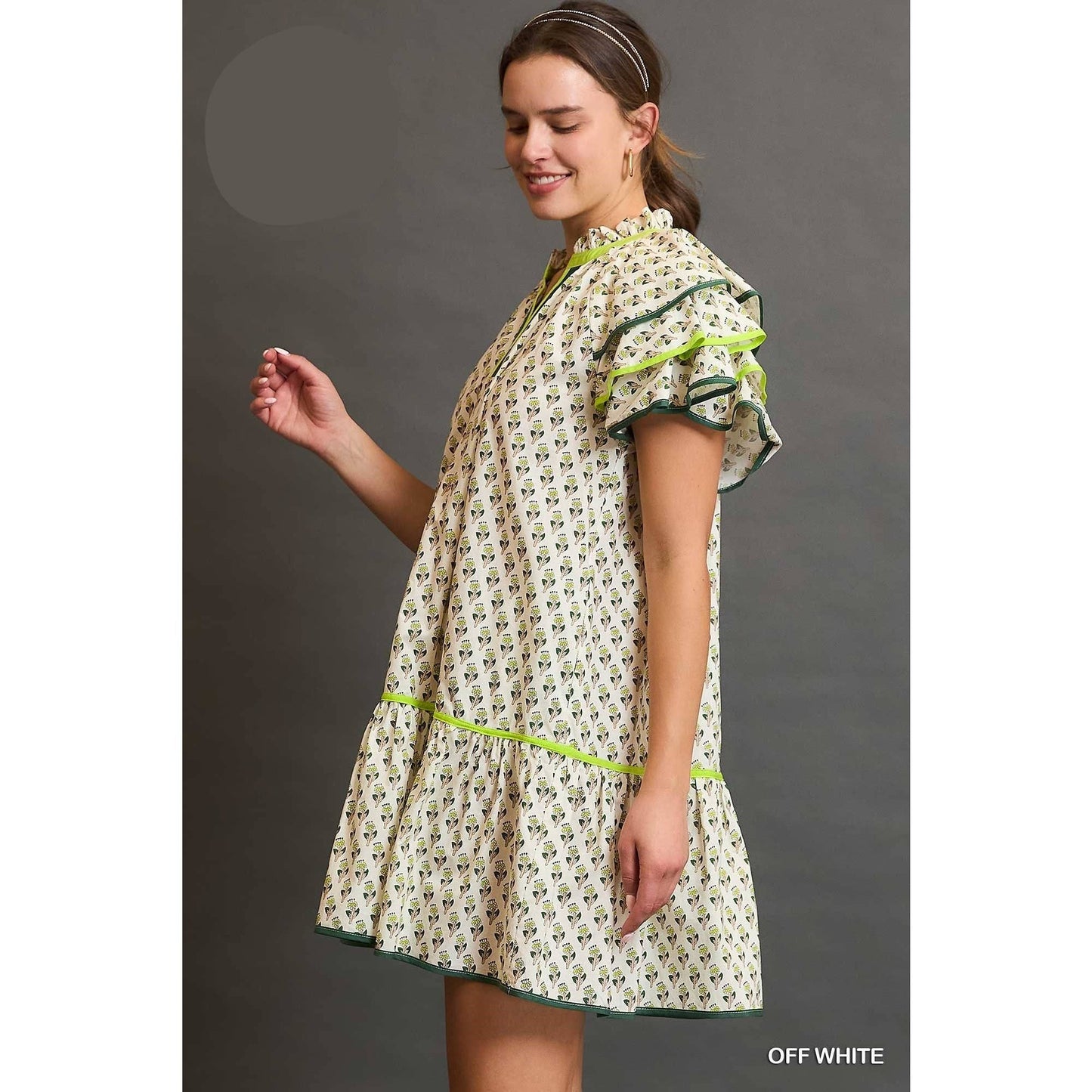 Lime Garden Cotton Dress