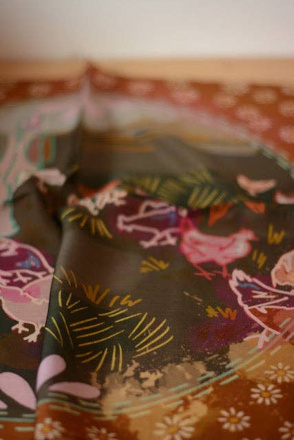 Morning Ranch Chores Silk Western Cowgirl Wild Rag Scarf